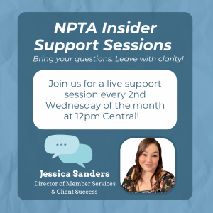 NPTA Insider Support Sessions with Jess (Instagram Post)